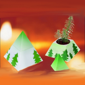 Pyramide mit Weihnachtsbaum