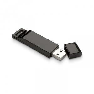 Flacher USB-Stick mit Klavierlack Oberflche - inkl. 3-farbigem Druck