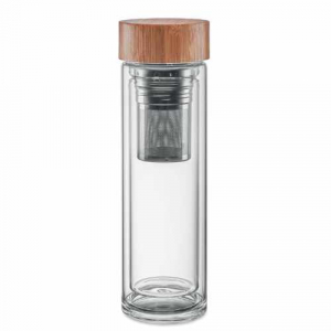 Borosilikat - Glasflasche mit Teesieb