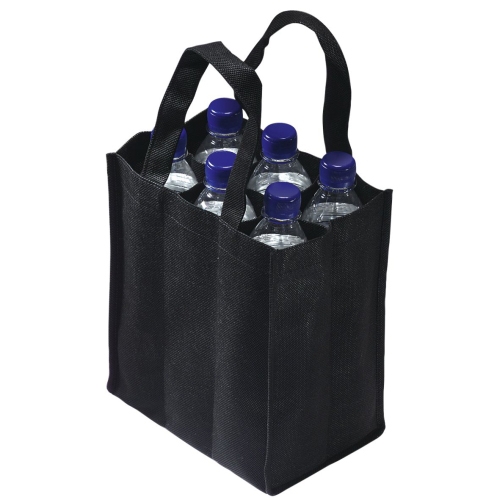 2x Tragetasche für 6 Flaschen  Kunststoff Bändchengewebe 