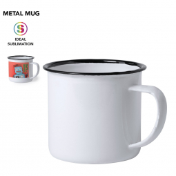 Retro Metall-Tasse BUDGET mit Sublimationsdruck