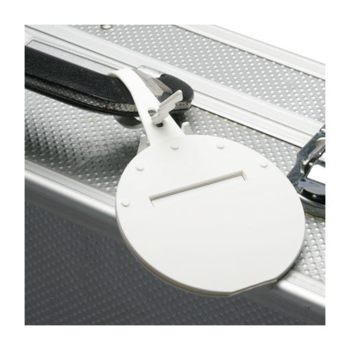 Kofferanhänger rund - Made in Germany - weiss