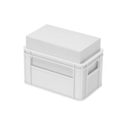 Zettelbox Getränkekasten weiss