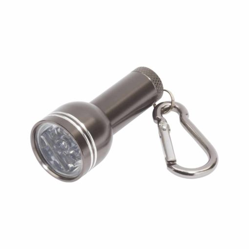 Alu-Taschenlampe mit LED in grau