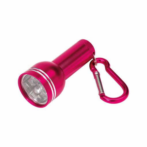 Alu-Taschenlampe mit LED in pink