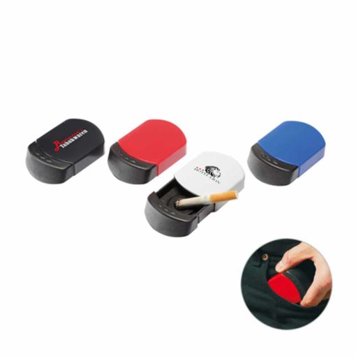 Aschenbecher für die Tasche in rot, blau, schwarz, weiß