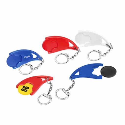 Designer Chiphalter mit Gliederkette und Schlüsselring