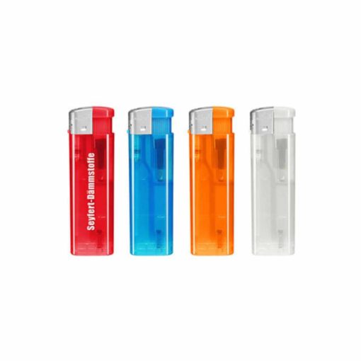 Elektronik-Feuerzeug Sybille in 4 transparenten Farben