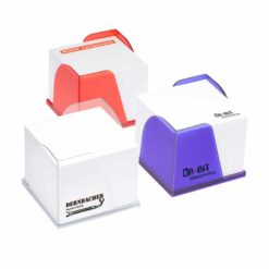 Zettelbox mit Papier in gefrostetem Design