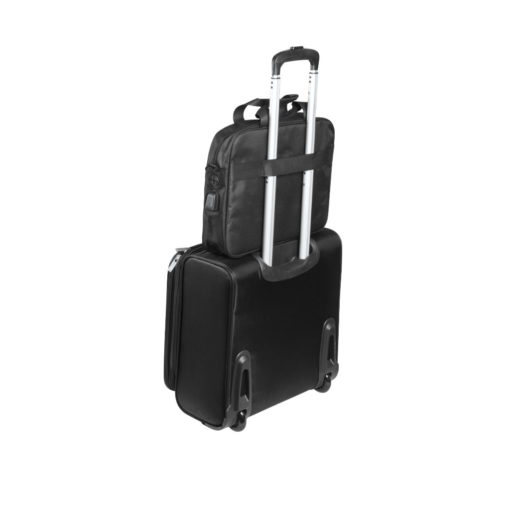Notebook-Tasche Beispiel Befestigung am Reise-Trolly