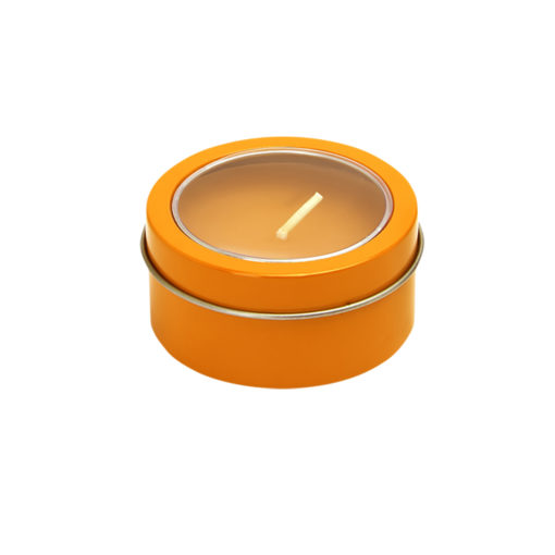 Kerze in Dose - orange