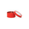 Kerze in Dose - rot - offen