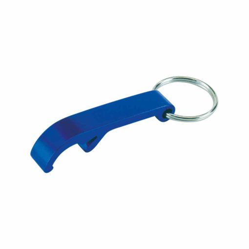 Design Flaschenöffner als Schlüsselanhänger in blau