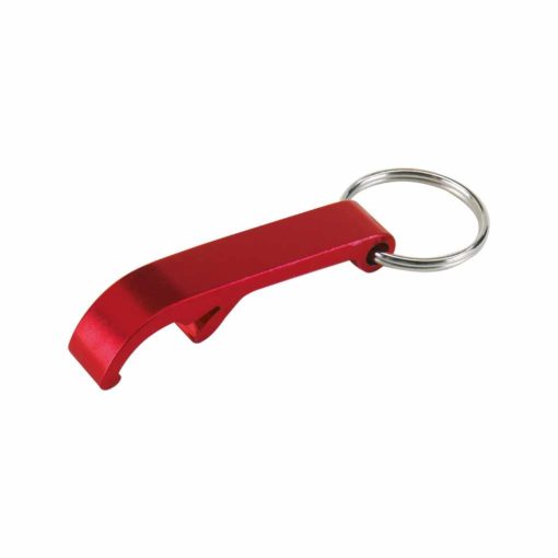 Design Flaschenöffner als Schlüsselanhänger in rot