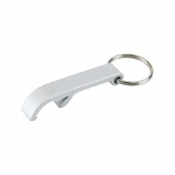 Design Flaschenöffner als Schlüsselanhänger in silber