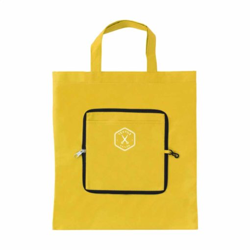Zusammenfaltbare Vliestasche - Etui Tragetasche - in sonnengelb