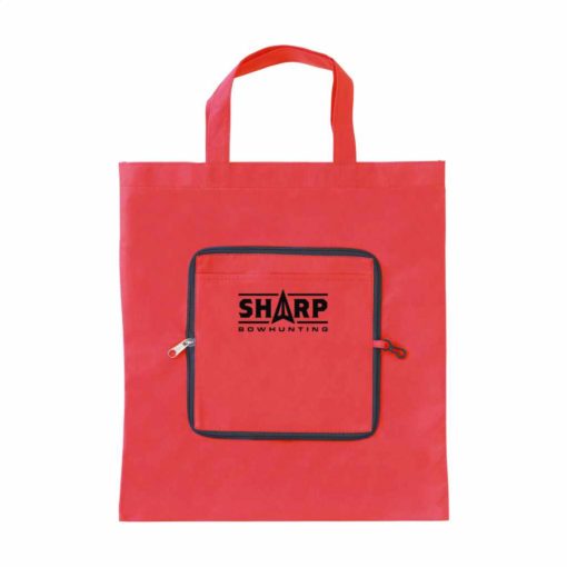 Zusammenfaltbare Vliestasche - Etui Tragetasche - in rot