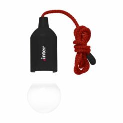 LED Lampe zum Aufhängen in rot und schwarz