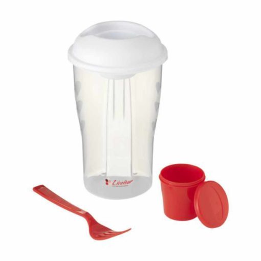 Salatbecher zum Mitnehmen in rot