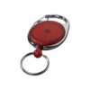 Schlüsselanhänger mit Rollerclip rot