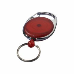 Schlüsselanhänger mit Rollerclip rot