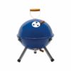 Kleiner Grill mit Deckel zum Mitnehmen in blau