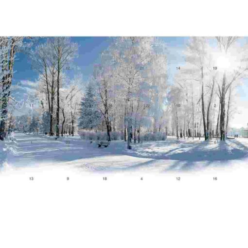 Adventskalender mit weihnachtlichen Schokotäfelchen Winterwald