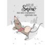 Adventskalender mit weihnachtlichen Schokotäfelchen let it snow