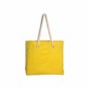 Bunte Strandtasche mit Kordel in gelb