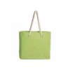 Bunte Strandtasche mit Kordel in grün