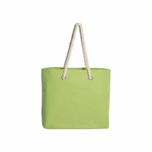 Bunte Strandtasche mit Kordel in grün