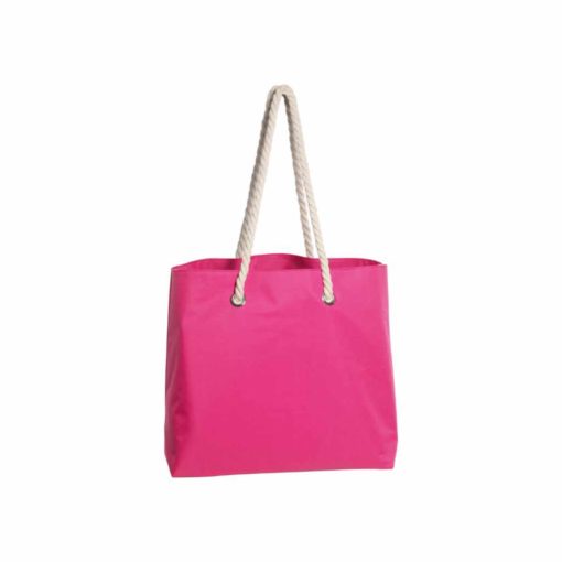 Bunte Strandtasche mit Kordel in pink