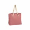 Bunte Strandtasche mit Kordel in rosa