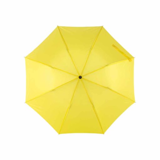 Farbenfroher Regenschirm gelb von oben#