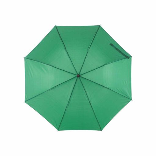 Farbenfroher Regenschirm grün von oben