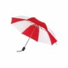 Farbenfroher Regenschirm in rot und weiss