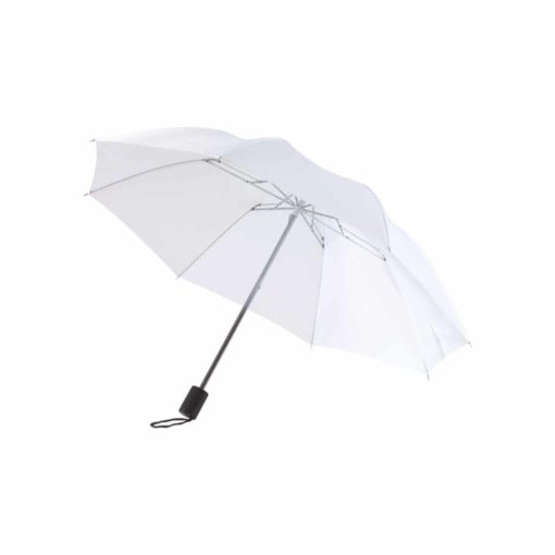 Farbenfroher Regenschirm in weiss