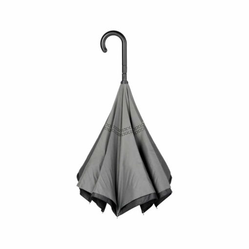 Designer-Regenschirm - Stockschirm in grau schwarz