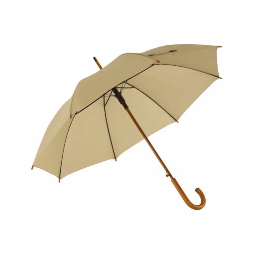 Holzstockschirm in begeisternden Farben in beige
