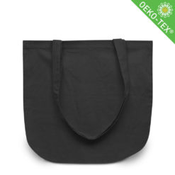 Baumwolltasche groß mit langen Henkel in schwarz
