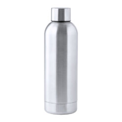 Edelstahl Trinkflasche in silber