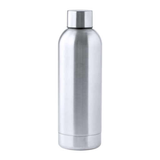 Edelstahl Trinkflasche in silber
