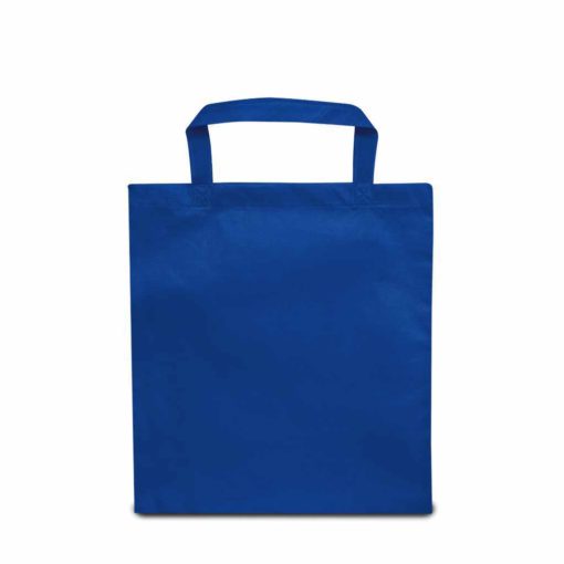 Kleine Vliestasche mit kurzen Griffen in blau