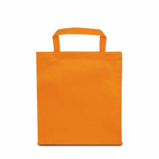 Kleine Vliestasche mit kurzen Griffen in orange