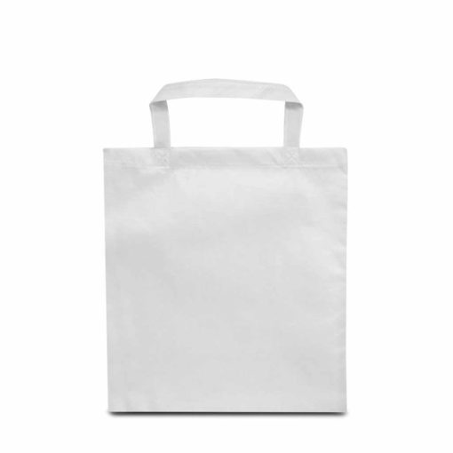 Kleine Vliestasche mit kurzen Griffen in weiss
