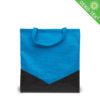 Mittlere Tasche mit kurzen Griffen in blau und schwarz