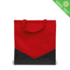Mittlere Tasche mit kurzen Griffen in rot und schwarz