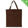 Non Woven (Vlies) Mittlere Tasche mit langen Griffen in dunkelbraun