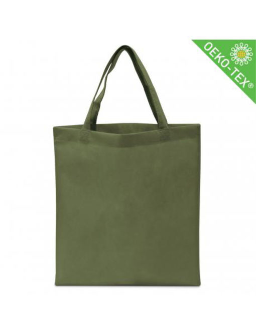 Non Woven (Vlies) Mittlere Tasche mit langen Griffen in dunkelgrün
