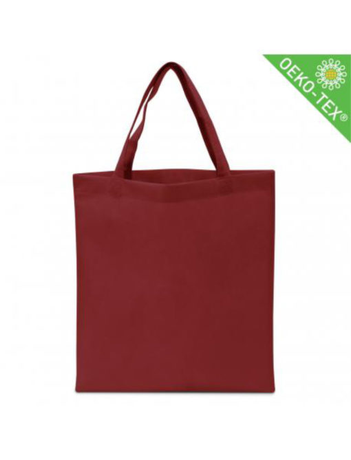 Non Woven (Vlies) Mittlere Tasche mit langen Griffen in dunkelrot